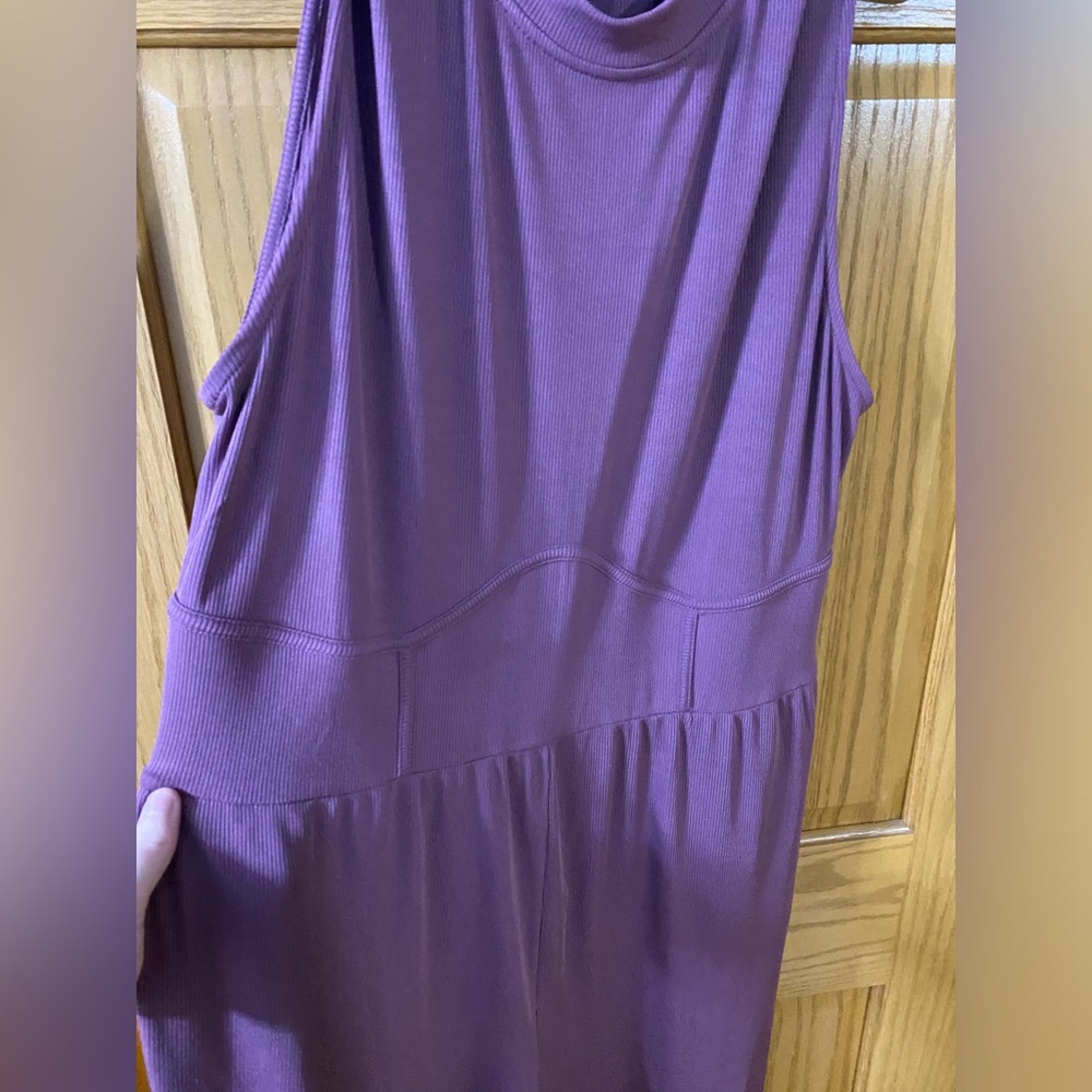 Cider Purple Sleeveless Wide-Leg Jumpsuit - Picture 2 of 6